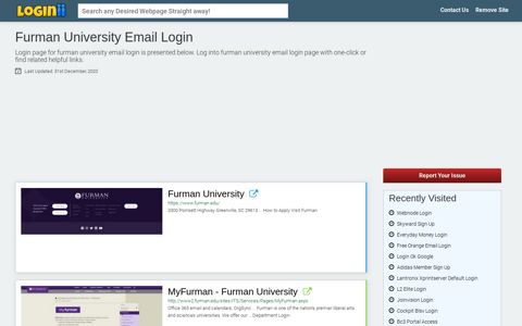 Furman University Email Login - Loginii.com