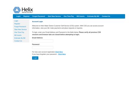 Account Login - Helix Water District
