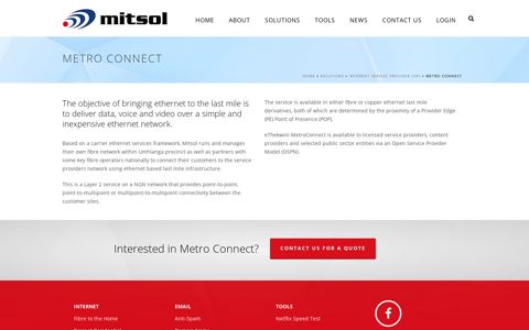 Metro Connect | Mitsol, South Africa