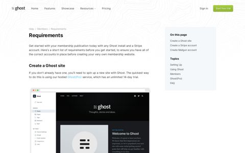 Getting started with Members in Ghost: Requirements