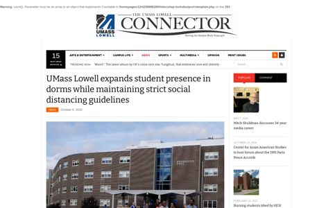 UMass Lowell expands student presence in dorms while ...