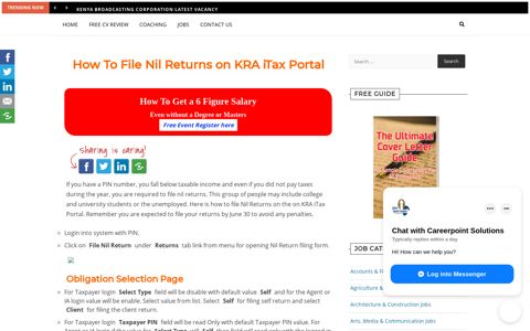 How To File Nil Returns on KRA iTax Portal 2020