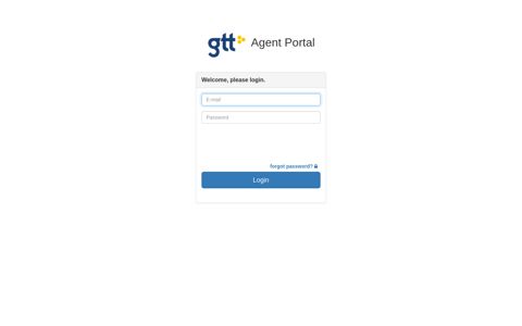 GTT Agent Portal - login