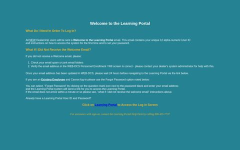 the Learning Portal What Do I Need In Order To Log In?