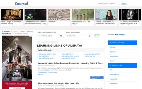 Learning Links Of Alshaya - 12/2020 - Coursef.com