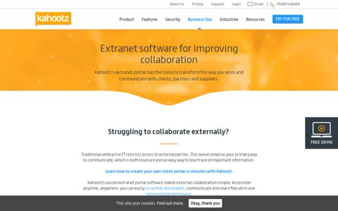 Cloud extranet software that is quick and simple to setup
