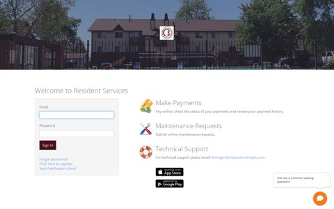 Login to Chateau Knoll Resident Services | Chateau Knoll