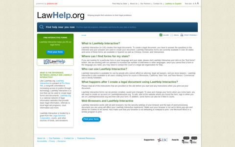 Find Forms | LawHelp.org | Find free legal help and ...