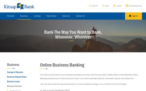 Online Banking > Business | Kitsap Bank