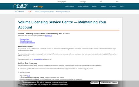 Volume Licensing Service Centre — Maintaining Your Account