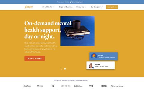 Ginger | On-demand mental healthcare