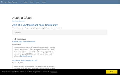 Harland Clarke - Mystery Shopping Forum