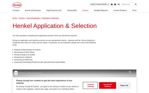 Application & Selection - Henkel