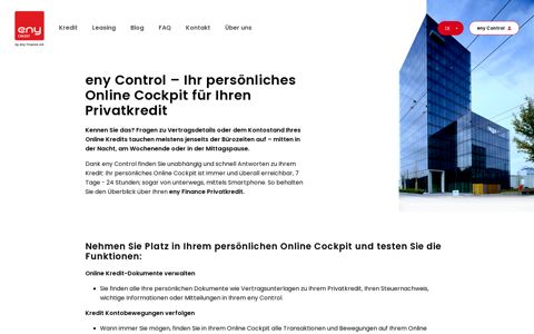 eny Control: Kredite einfach & überall verwalten - eny Credit (de)