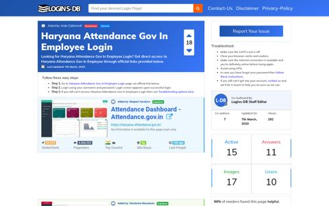 Haryana Attendance Gov In Employee Login - Logins-DB