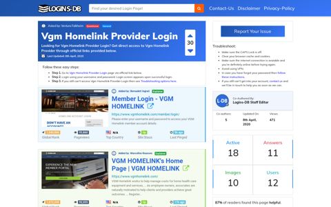 Vgm Homelink Provider Login - Logins-DB
