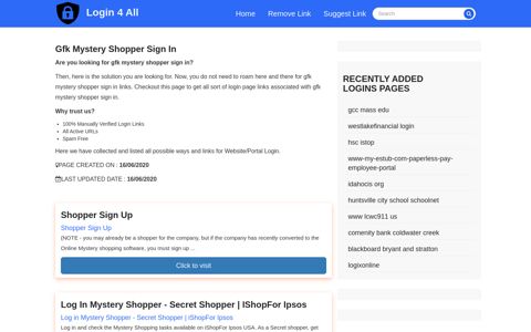 gfk mystery shopper sign in - Official Login Page [100% Verified]