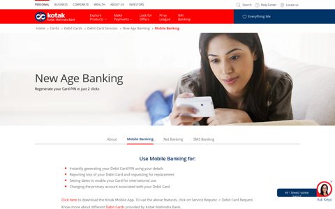 New Age Mobile Banking services online by Kotak Bank