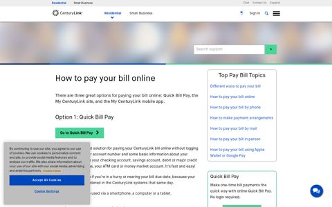 Pay Bill Online | CenturyLink