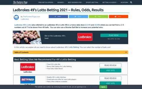 Ladbrokes 49's Lotto Betting - Results, Rules, And Odds ⚡️