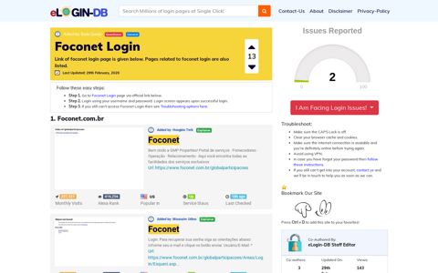 Foconet Login - A database full of login pages from all over ...
