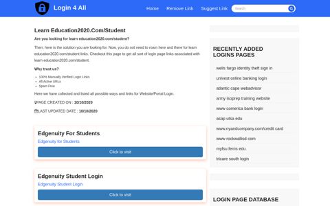 learn education2020.com/student - Official Login Page [100 ...