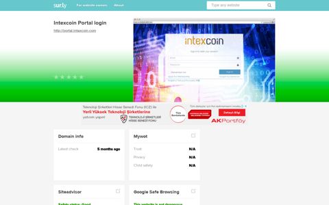 portal.intexcoin.com - Intexcoin Portal login - Portal Intexcoin