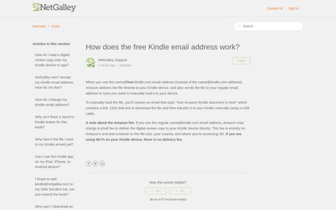 How does the free Kindle email address work? – NetGalley