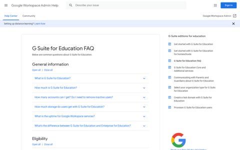 G Suite for Education FAQ - Google Workspace Admin Help