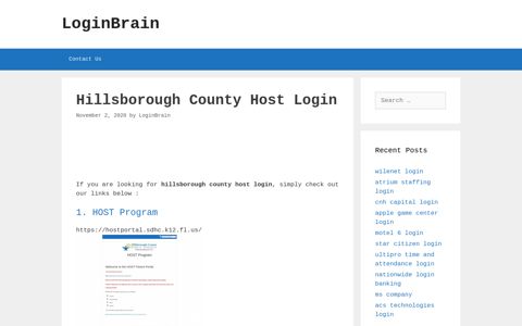 Hillsborough County Host - Host Program - LoginBrain