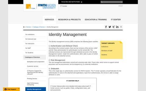 Identity Management - RWTH AACHEN UNIVERSITY IT ...