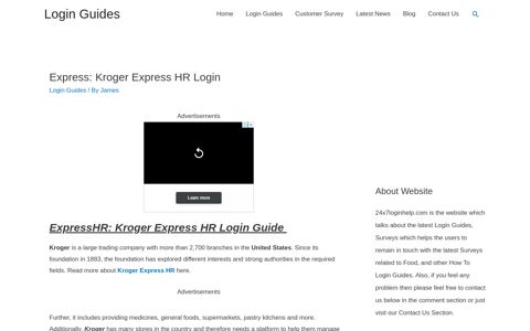 Express: Kroger Express HR Login - Login Guides