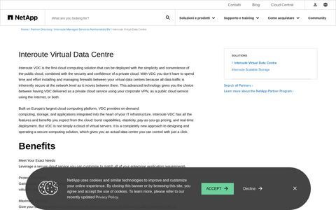Interoute Virtual Data Centre - NetApp: Partner Connect