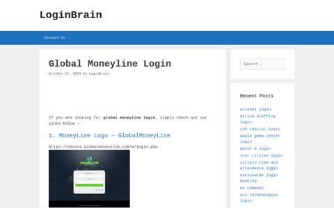 global moneyline login - LoginBrain