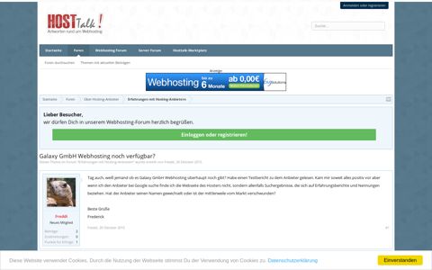 Galaxy GmbH Webhosting noch verfügbar? | Hosttalk.de ...