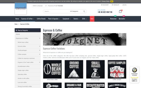 Espresso Coffee Shop Espresso-International.com