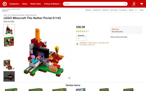 LEGO Minecraft The Nether Portal 21143 : Target