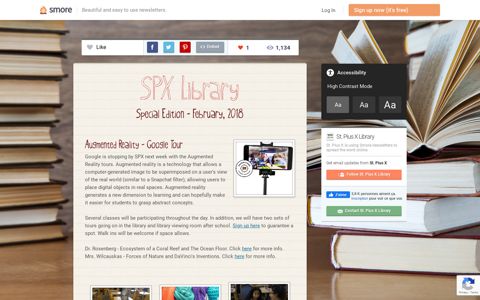 SPX Library | Smore Newsletters for Education