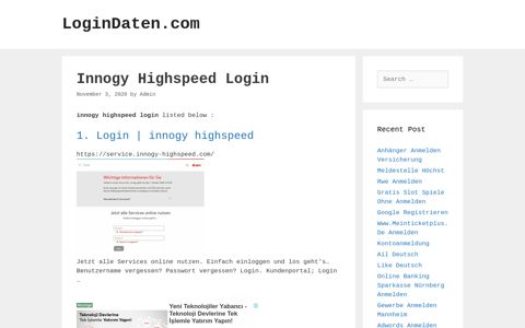 Innogy Highspeed - Login | Innogy Highspeed - LoginDaten.com