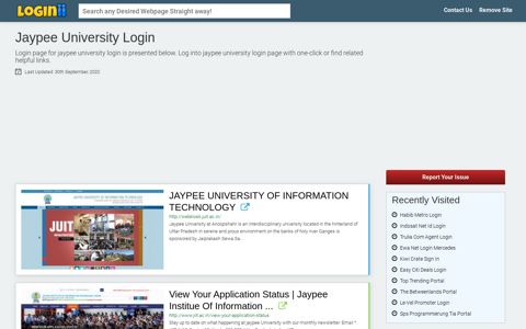 Jaypee University Login - Loginii.com