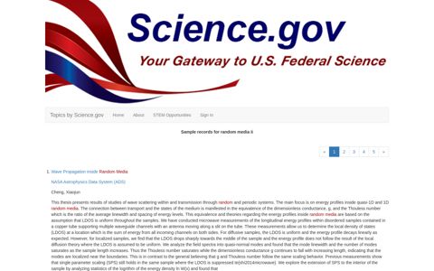 random media ii: Topics by Science.gov