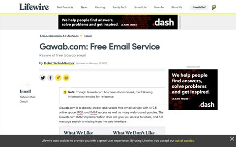 Gawab.com Review: Free Email Service - Lifewire