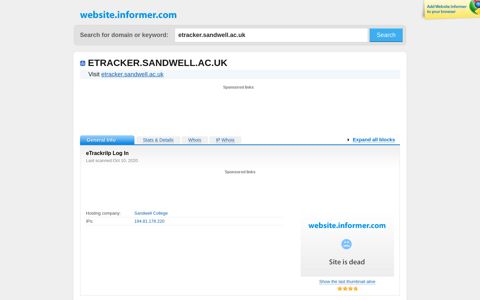 etracker.sandwell.ac.uk at WI. eTrackrilp Log In
