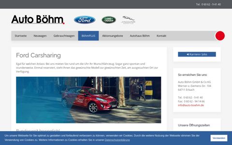 Ford Carsharing - Auto Böhm Erbach