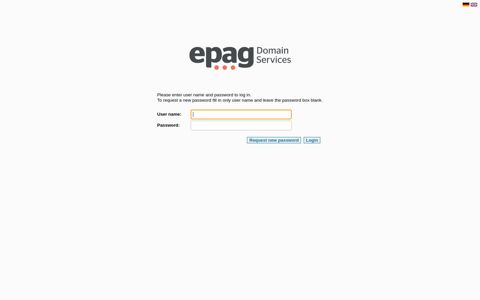 Login - Über EPAG