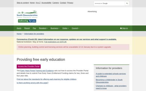 Providing free early education | South Gloucestershire Council