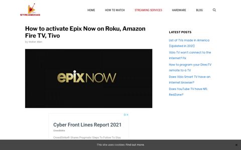 How to activate Epix Now on Roku, Amazon Fire TV, Tivo ...