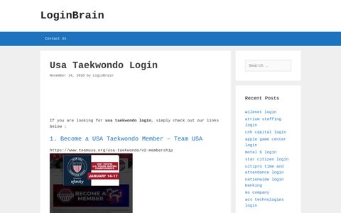 usa taekwondo login - LoginBrain