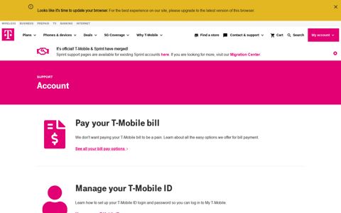 Account | T-Mobile Support