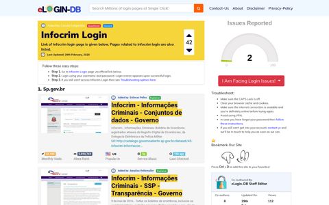 Infocrim Login - A database full of login pages from all over the ...